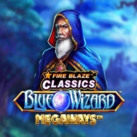 Fire Blaze Blue Wizard Megaways logo by Rarestone Gaming at Ripper Casino