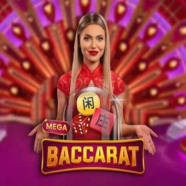Mega Baccarat slot logo by Pragmatic Play at Ripper Casino